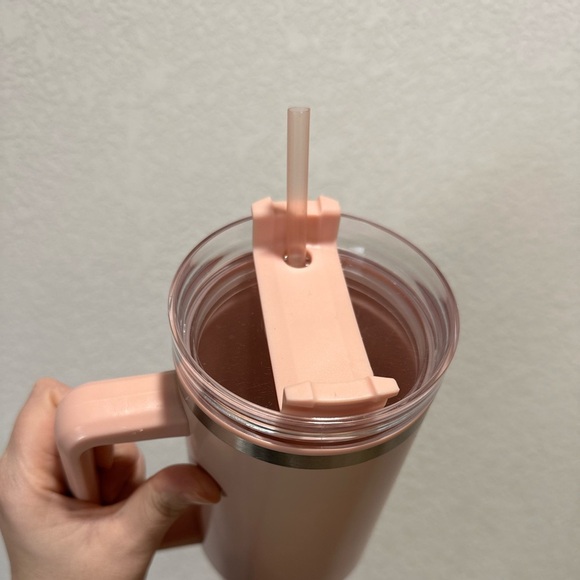 Pink Water Drink Tumbler with Straw - 40oz - Picture 4 of 5